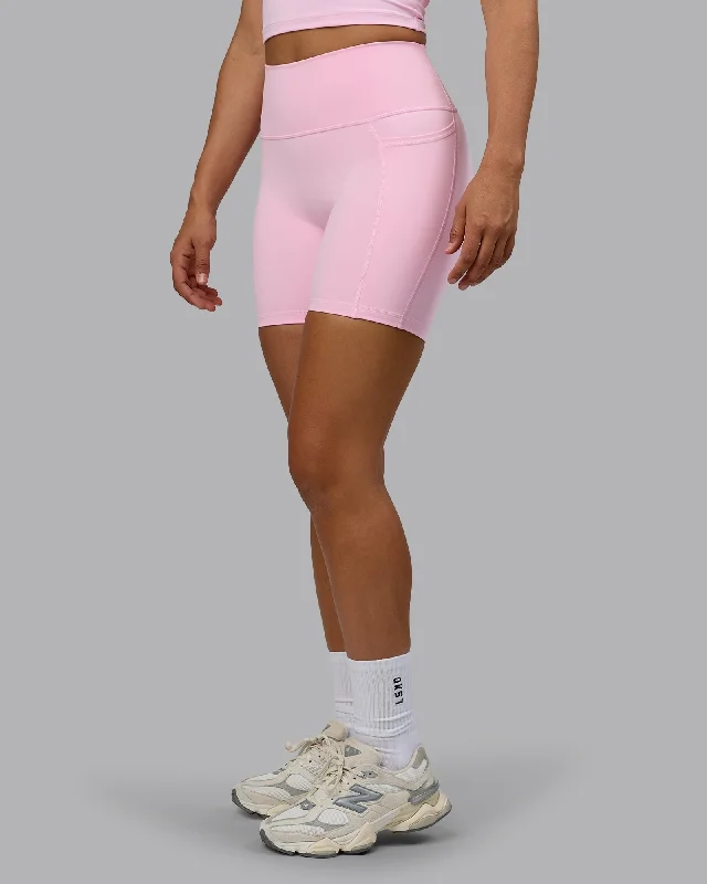 Fusion Mid-Length Shorts with Pockets - Pale Pink