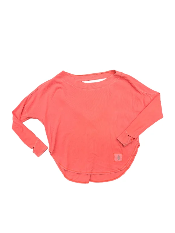 Athletic Sweatshirt Crewneck By Free People In Coral, Size: Xl