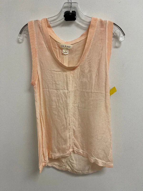 Top Sleeveless By Cloth & Stone In Orange, Size: S