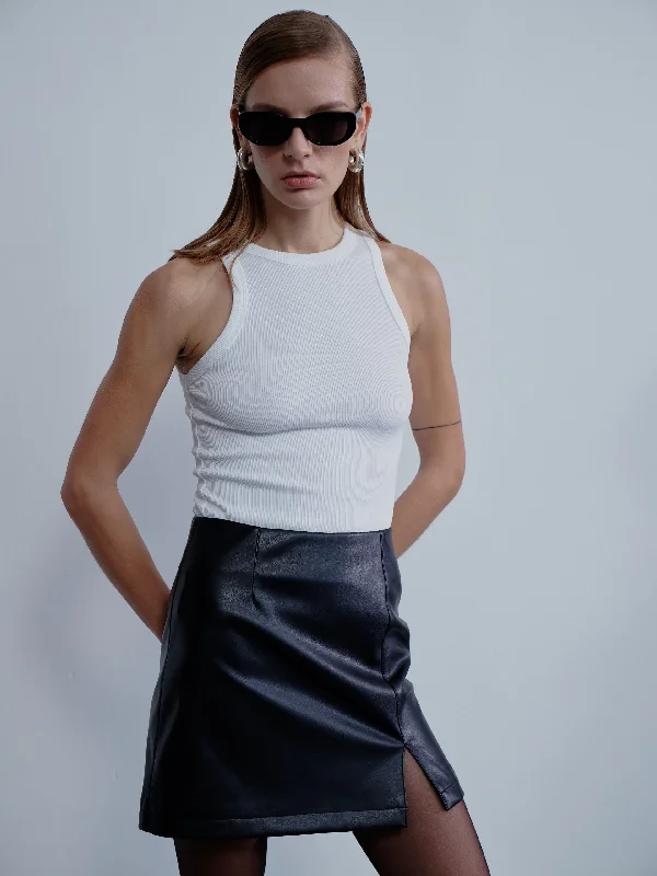 Vance Vegan Leather Mini Skirt