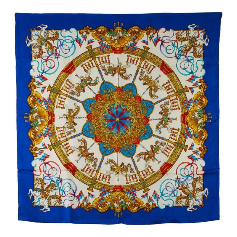 Hermes blue   Silk Scarf (Pre-Owned)