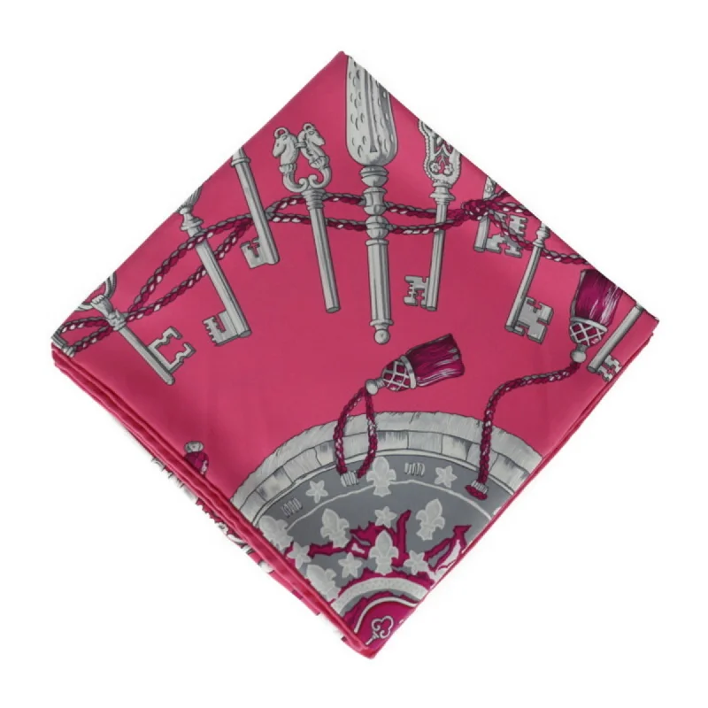 Hermes  pink Silk Scarf (Pre-Owned)