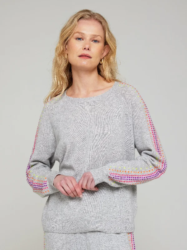 Stardust Sleeve Cashmere Crew Neck