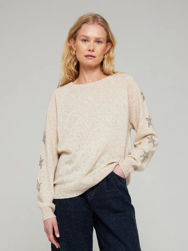 Star Studded Cashmere Crew Neck