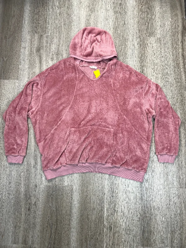 Sweatshirt Hoodie By Easel In Pink, Size: L