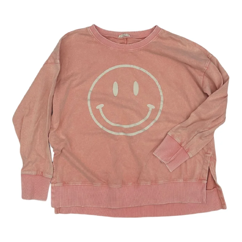 Sweatshirt Crewneck By Easel In Pink, Size:M