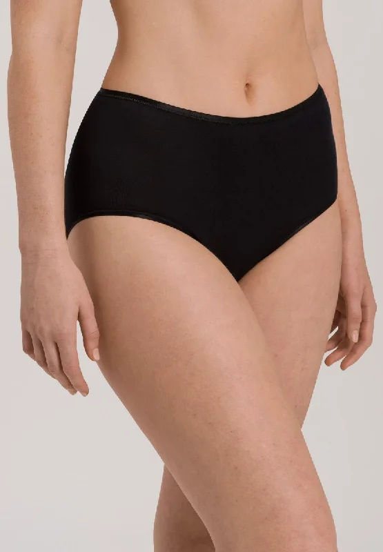 Hanro Cotton Seamless Maxi Brief Black