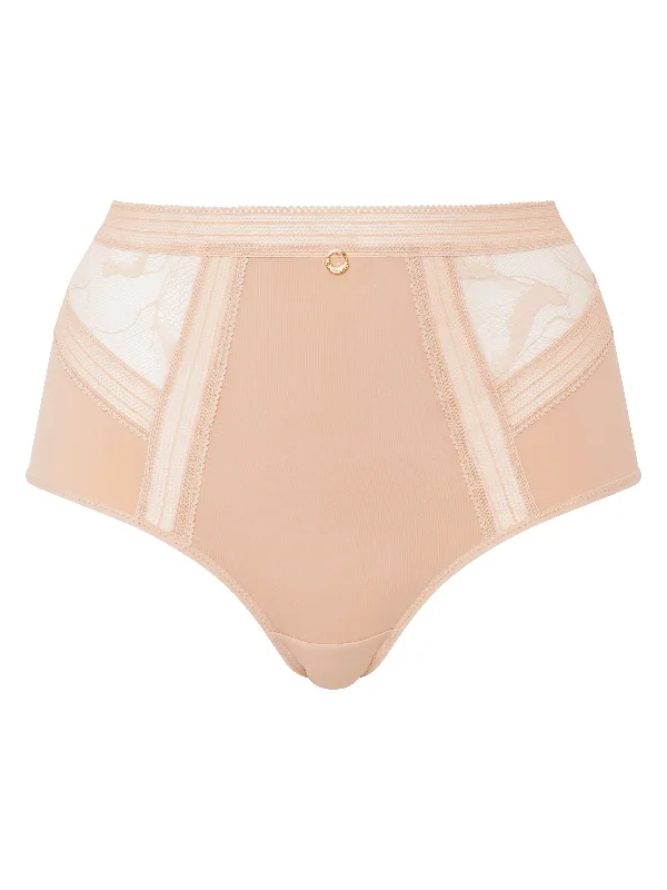 Chantelle True Lace High waisted Full Brief Golden Beige