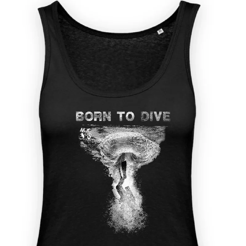 Débardeur plongée bio Femme  : "Born to DIVE"