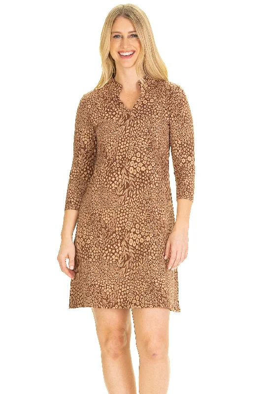 The Lillian Dress in Mocha Forest