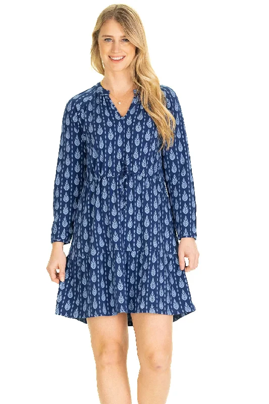 The Meredith Dress in Blue Vine