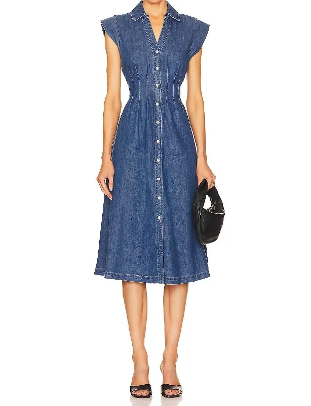 Ruben Midi Dress In Cornflower