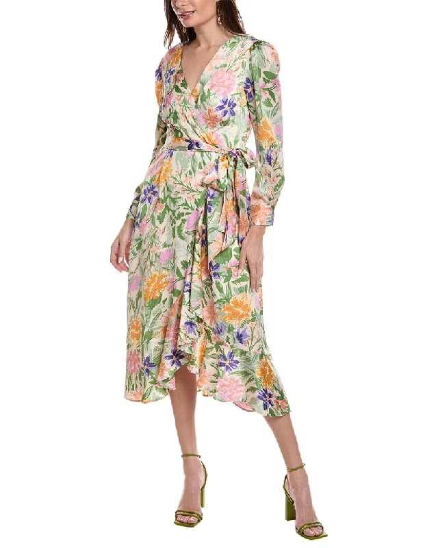 Tahari ASL Ruffled Midi Dress