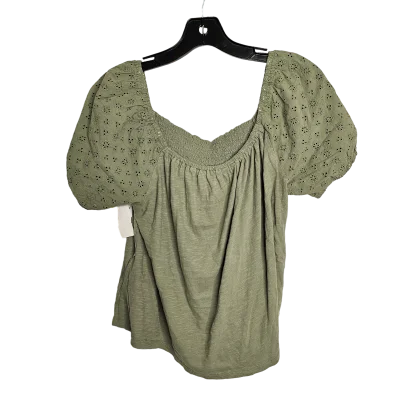 Green Top Short Sleeve Lucky Brand, Size M