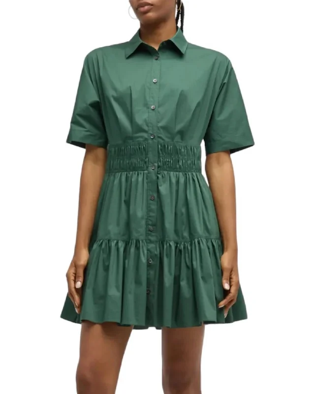 Greta Mini Dress In Forest