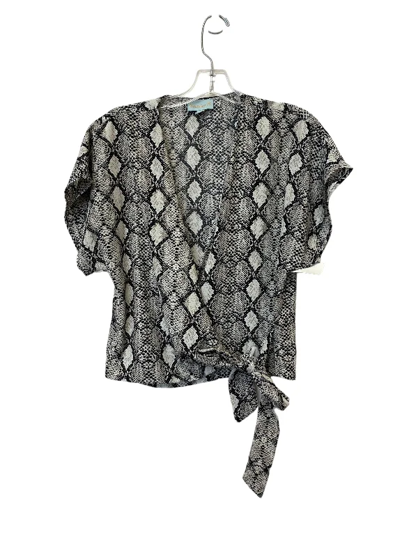 Snakeskin Print Top Short Sleeve Veronica M, Size S