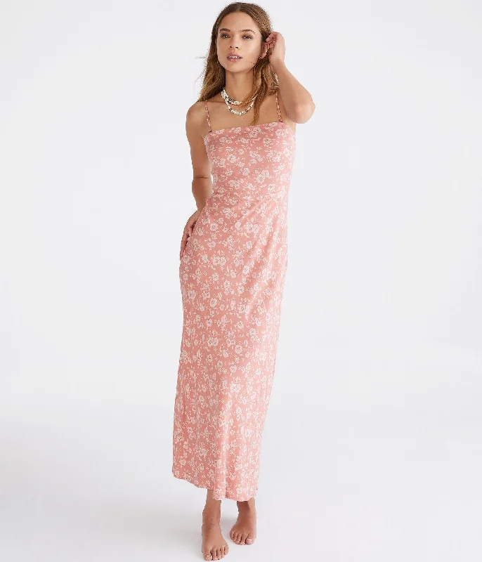 Aeropostale Floral Strapless Maxi Dress