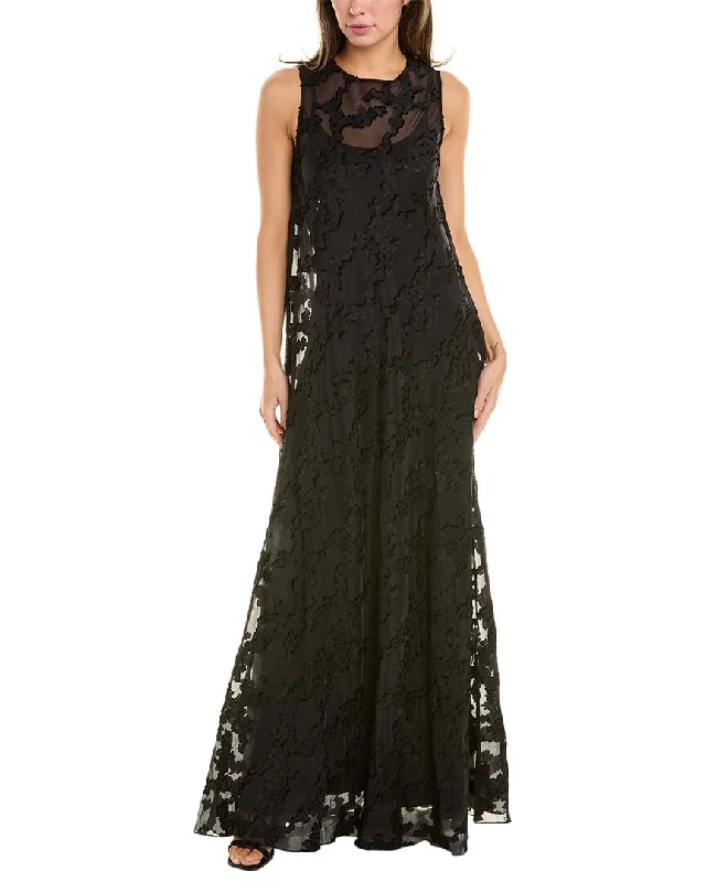 Johnny Was Flower Jacquard Maxi Dress