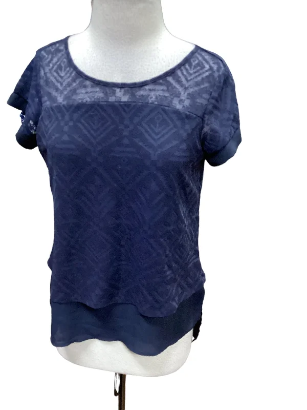 Navy Top Short Sleeve Limited, Size Xs