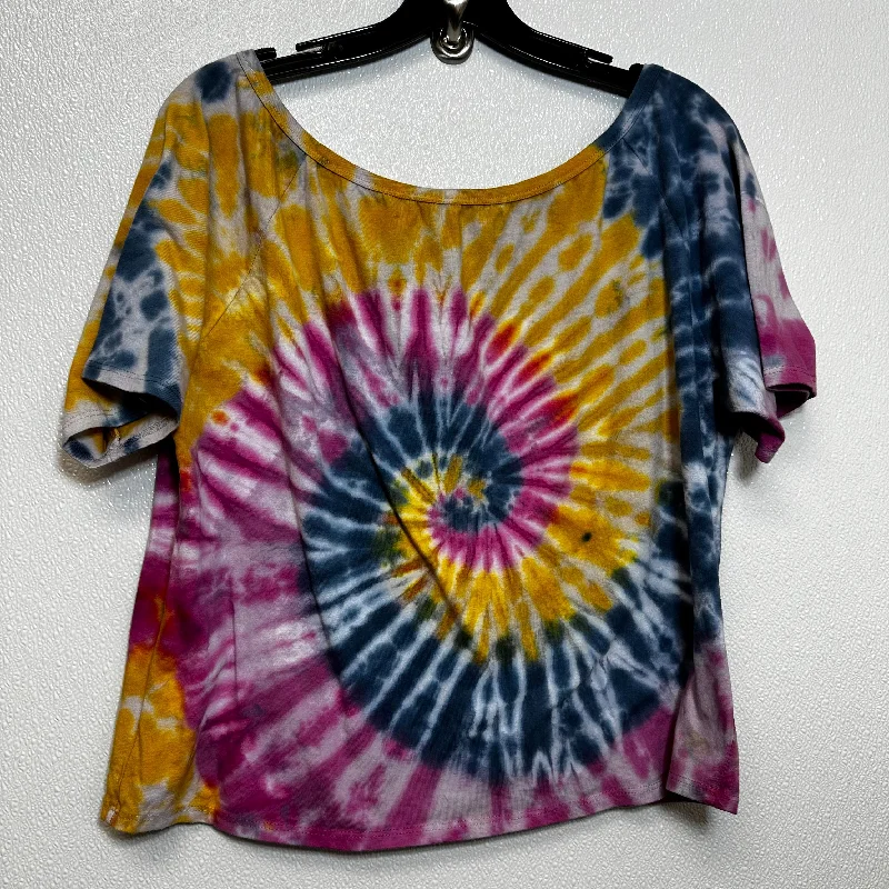 Tie Dye Top Short Sleeve Fashion Nova, Size M