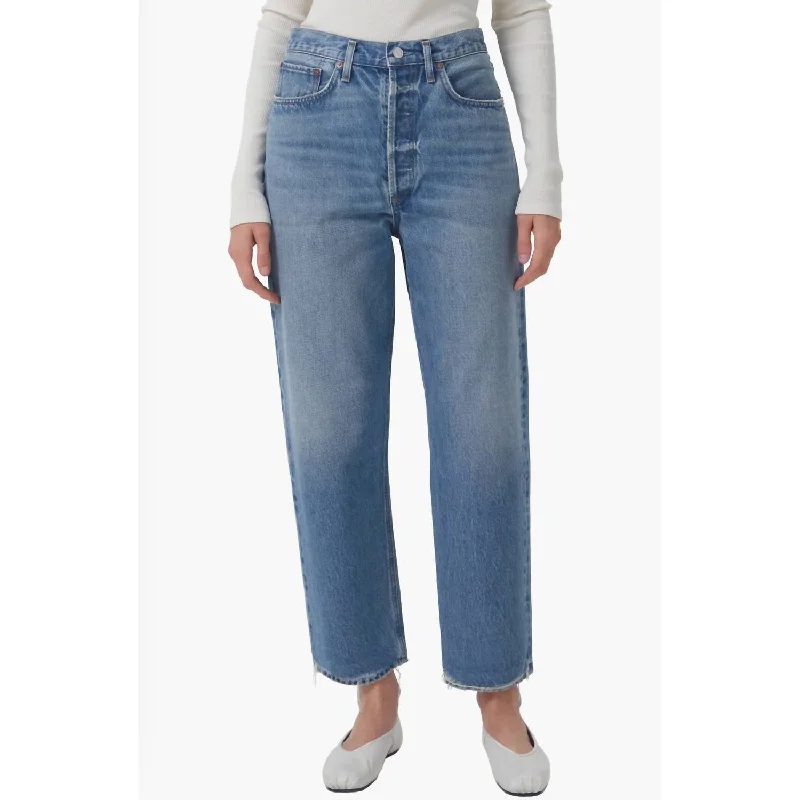 90S High Rise Crop Loose Jeans In Bound