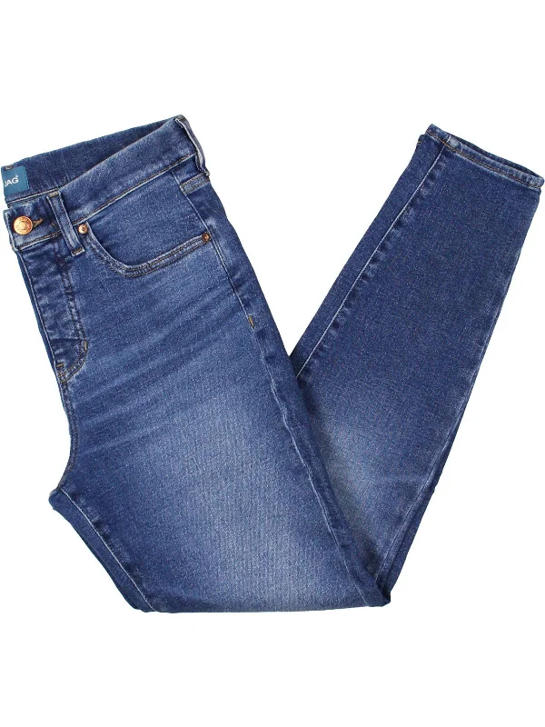 Womens Pockets Denim Skinny Jeans