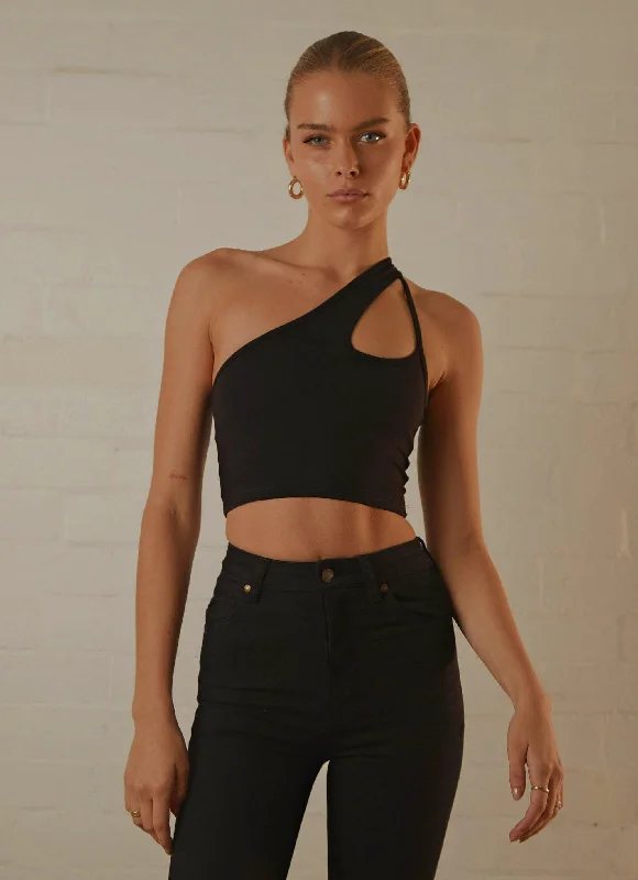 Cedar Crop Top - Black