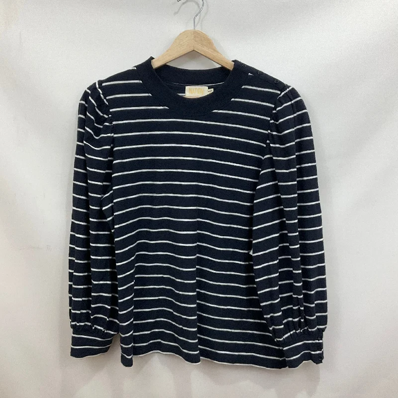 Top Long Sleeve By Nation Ltd In Blue, Size: M