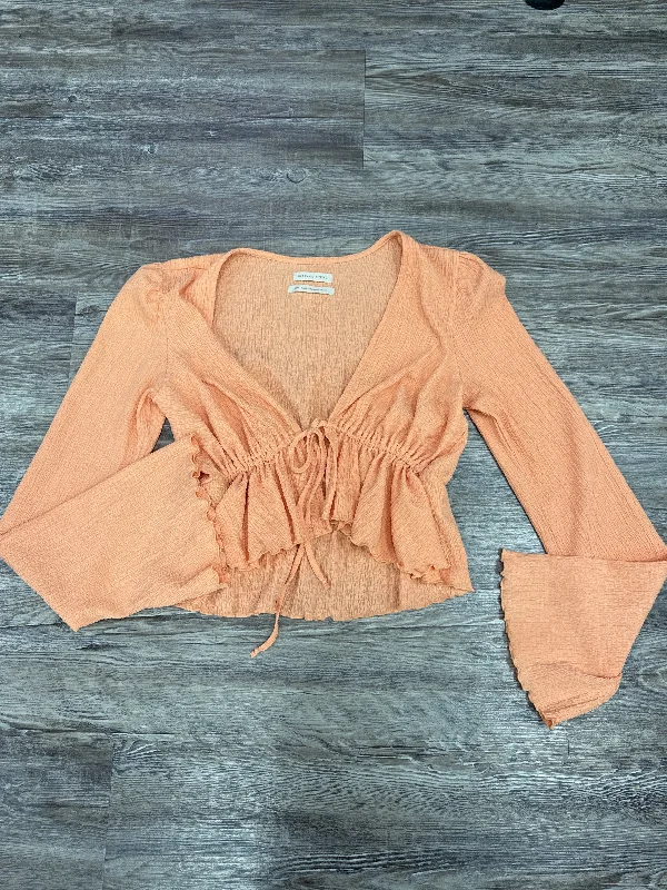 Top Long Sleeve By Urban Outfitters In Orange, Size: M