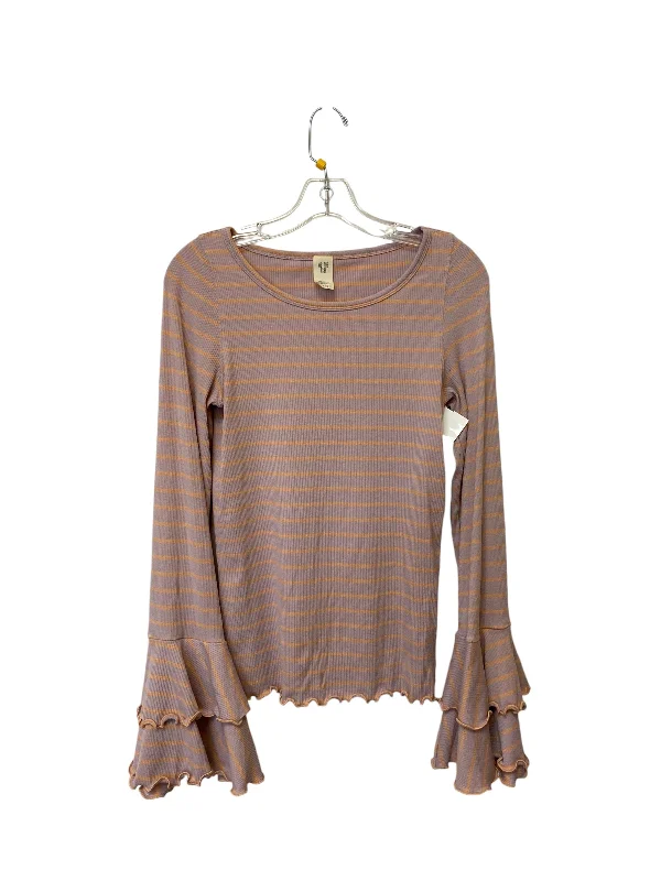 Top Long Sleeve By We The Free In Striped Pattern, Size: M