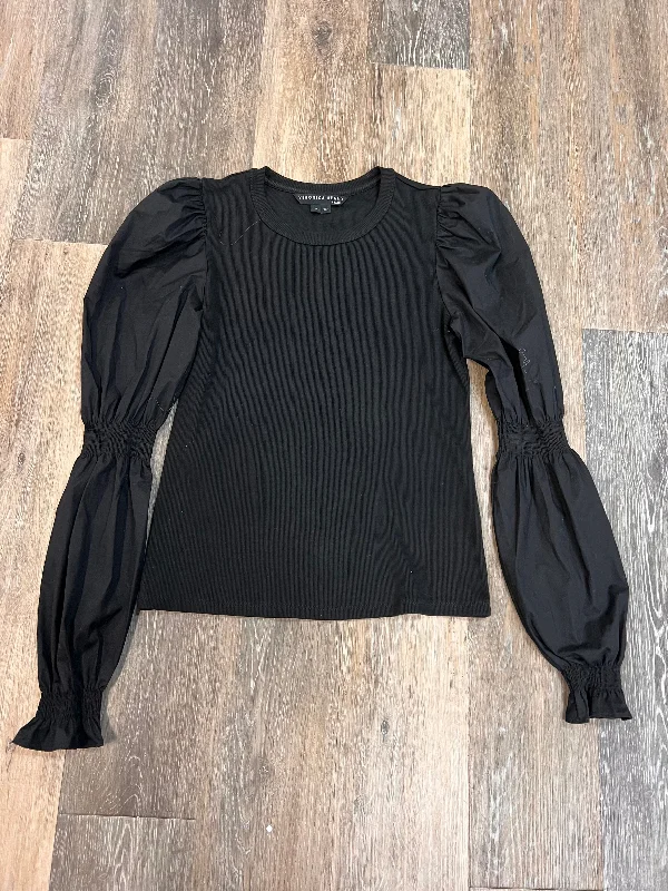 Top Long Sleeve Designer By Veronica Beard In Black, Size: S