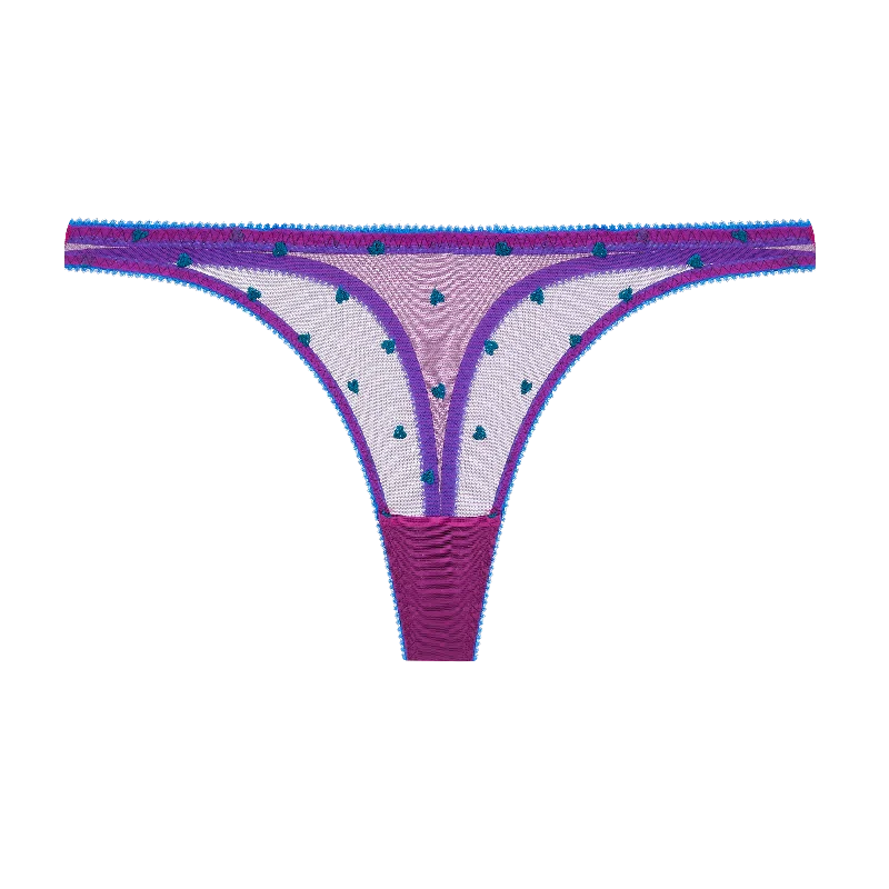 Mabel Heart Embroidery Thong