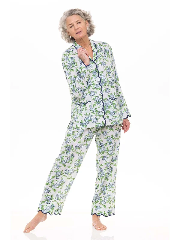 Hydrangea Pajamas with Scalloping